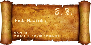 Buck Nadinka névjegykártya